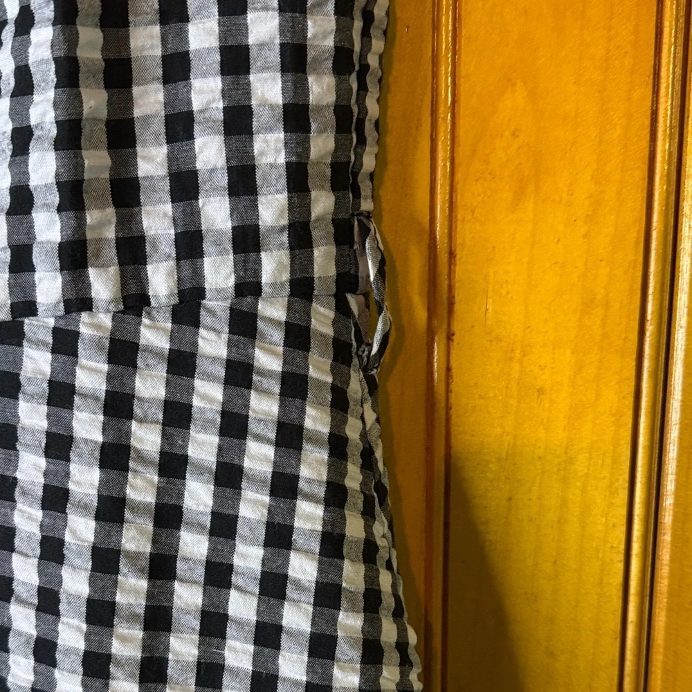 Chloe+Rene Black and White Gingham Midi Dress - Picture 4 of 4